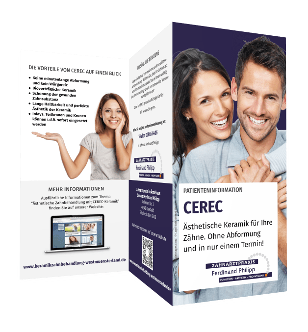 Download Flyer Cerec Raesfeld, Westmünsterland, Zahnarzt Ferdinand Philipp